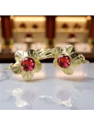 مجوهرات فينتاج أقراط الروبين 14 كارت من الذهب الأصفر vec028y